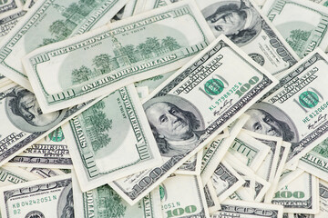 Background of 100 dollar bills