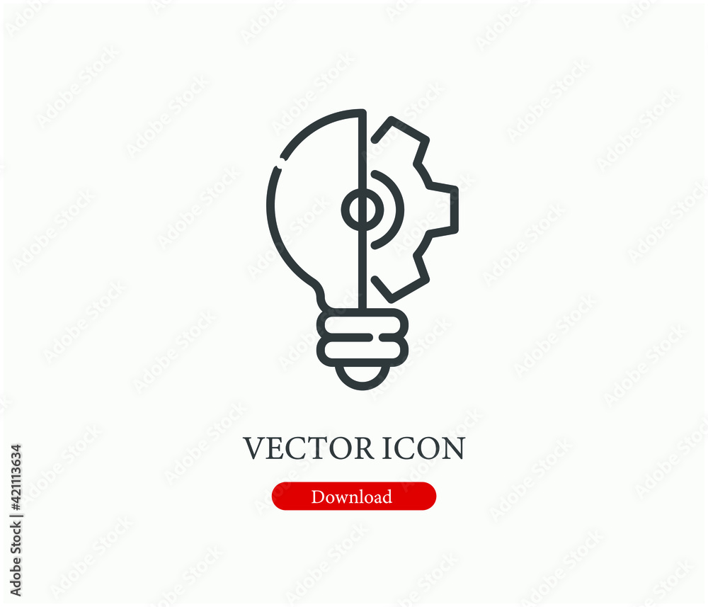 Poster settings vector icon. editable stroke. linear style sign for use on web design and mobile apps, logo