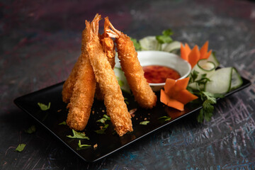 Crispy fried shrimp, vietnamese traditional food