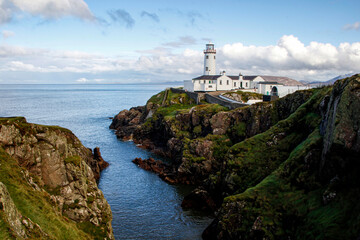 Fototapeta na wymiar The famous lighthouse at Fanad Head, County Donegal, Ireland