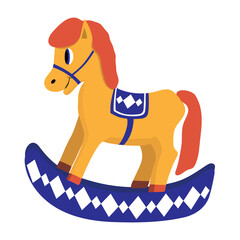 Rocking horse. A toy for preschool children. Vector illustration