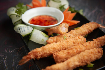 Crispy fried shrimp, vietnamese traditional food