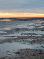 Niedersächsisches Wattenmeer vor Cuxhaven Sahlenburg bei Ebbe, Deutschland