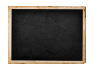 Old photo frame isolated on white. Vintage paper