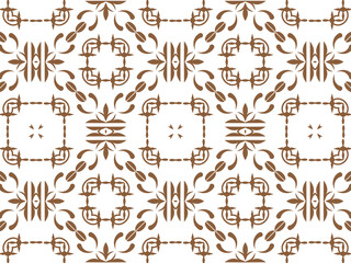 Wallpaper Geometric Seamless Ornament Abstract Pattern Brown and white, For print and Background. Geometric Tile Digital Paper.