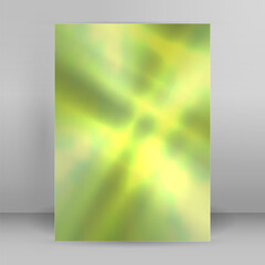 Green background advertising brochure design elements. Blurry light glowing graphic form for elegant flyer. Blur illustration 10 for booklet layout, wellness leaflet, newsletters