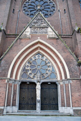 Portal and architecture of St Catharinakerk in Eindhoven, Netherlands
