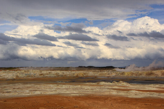 Fomarols at Hverar&ouml;nd/Hverir geothermal area, N&aacute;mafjall, M&yacute;vatn region, Iceland