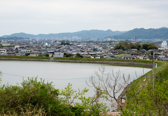 Ebara Lake near Yasakaji, temple number 47 of Shikoku pilgrimage - Matsuyama, Ehime prefecture, Japan