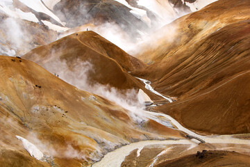 Rhyolite mountains of Kerlingarfjöll, geothermal area, Highland, Iceland