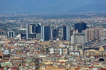 Fototapeta na wymiar Skyscrapers Naples Italy