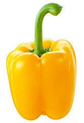 Yellow pepper isolated on white. Package design element