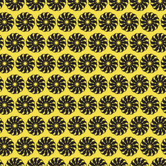 Abstract Seamless Pattern. Modern stylish texture. Composition from chaotic shapes. For print, Textile, wrapping, wallpaper, website, Banner. Simple digital drawing with mandalas.