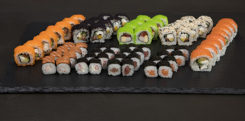 Sushi rolls, set of 72 sushi