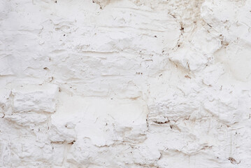 A fragment of an ancient white brick wall. Texture, Pattern, Background