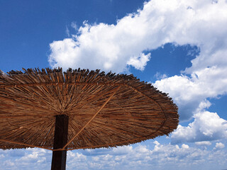 parasol against blue sky