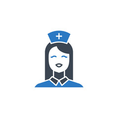 Nurse Glyph Related Vector Icon. Flat Icon Isolated on the White Background. Editable EPS file. Vector illustration.