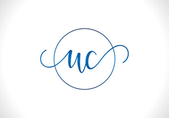 U C Letter Logo Design. Creative U C Letters icon vector.