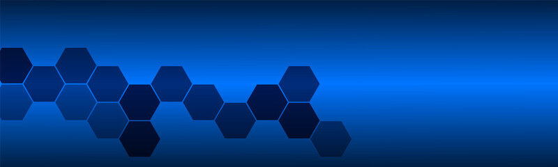 Abstact header with blue polygons. Vector banner for your website and presentation. Modern vector design illustration