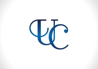 U C Letter Logo Design. Creative U C Letters icon vector.
