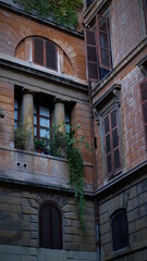 Open window against and old wall