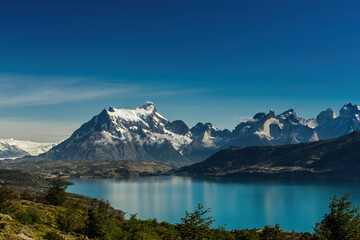 A lake in torre del paine park in chile