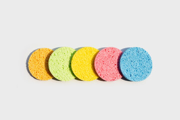 Sponge for face make-up cleaning on white
