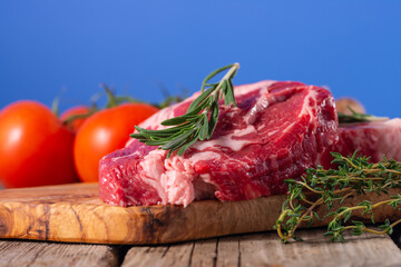 Fresh Beef Steak Vegetables Background Sale Meat Illustration Recipe Book