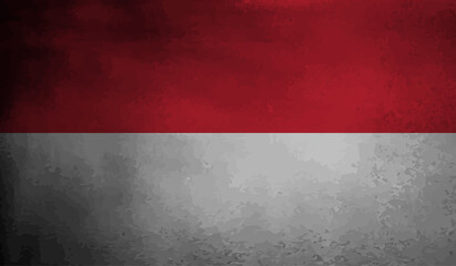 Poland grunge, old, scratched style flag