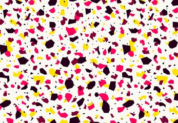 Abstract seamless pattern. Terrazzo backdrop with organic shapes. Modern texture for print, fabrics, textile, tile. Vector illustration