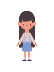 little girl isolated