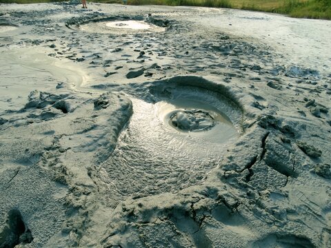 Mud volcanoes in Romania, geological reserve,