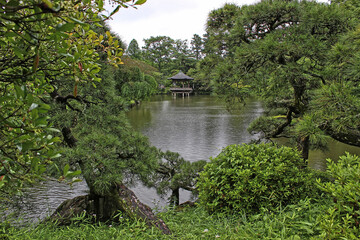 Naklejka premium Japanese Garden House