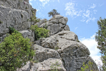 Rock and blue sky