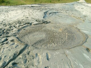 Mud volcanoes in Romania, geological reserve,