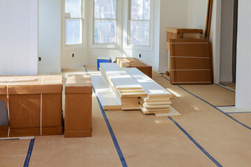 Construction building industry new home construction interior drywall and unfinish details