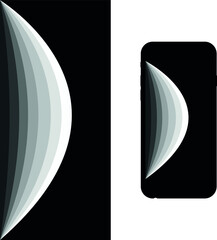 Phone wallpaper vector. Modern mobile interface design