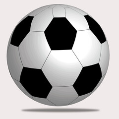 White soccer ball for soccer game recreation