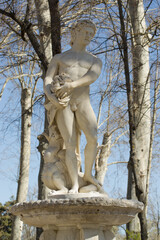 Apollo statue complete in cream color