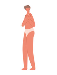 beautiful woman isolated