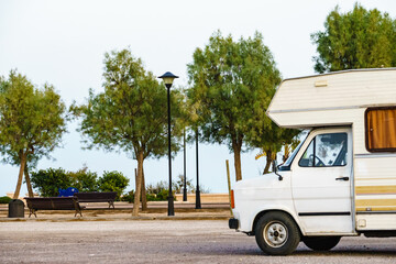 Camper rv on beach