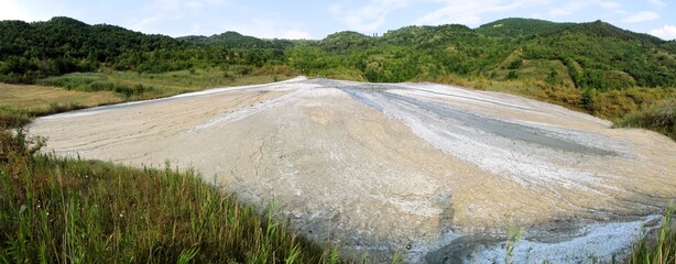 Mud volcanoes in Romania, geological reserve,