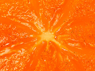 macro background of the pulp of persimmon in the context