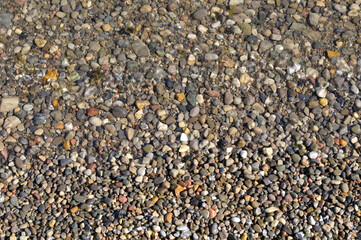 pebble beach and lake water