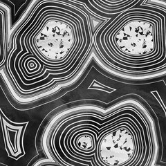 Black and white seamless abstract grunge texture. High quality illustration. Ornate glossy luxurious polished monochrome design for print and surface design. Modern textile art. Ink background.