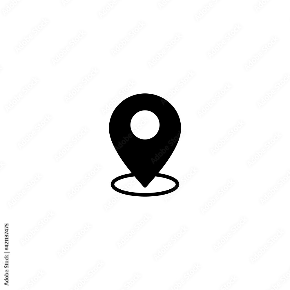 Poster pin map icon vector for web, computer and mobile app