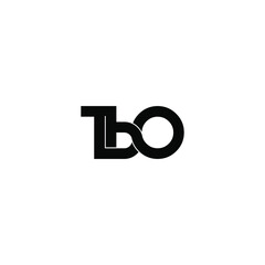 tbo letter original monogram logo design