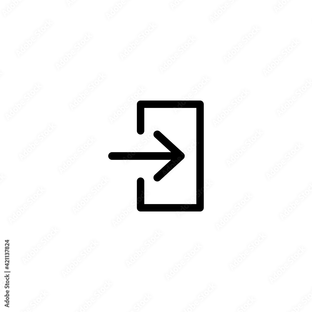 Poster sign in icon, login icon vector for web, computer and mobile app