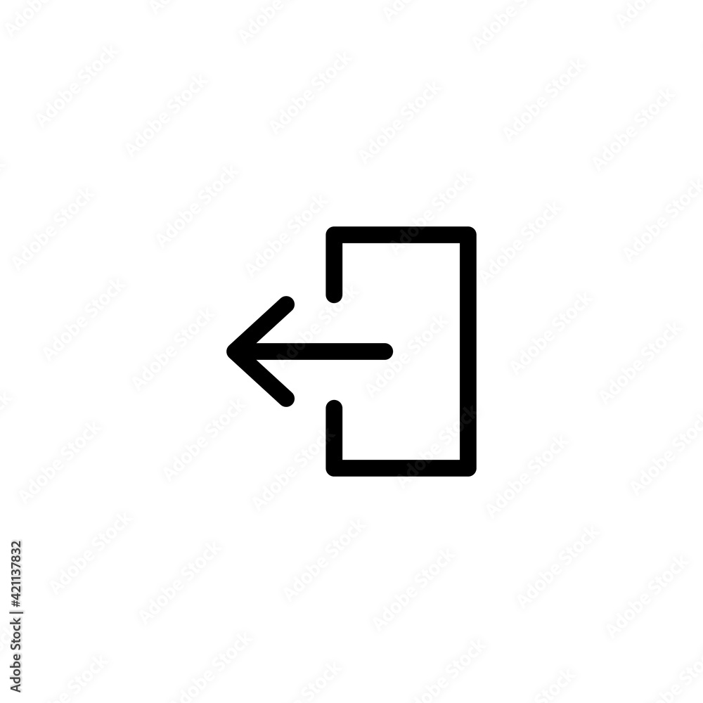 Poster sign out icon vector for web, computer and mobile app