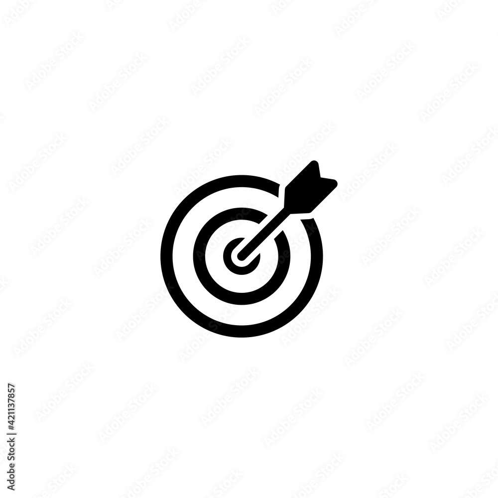 Poster target icon vector for web, computer and mobile app